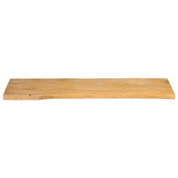 Blat stołu, 140x40x2,5 cm, naturalna krawędź, lite drewno mango
