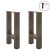 Nogi do stolika kawowego, naturalna stal, 2 szt., 28x(42-43) cm