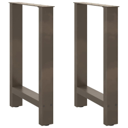 Nogi do stolika kawowego, naturalna stal, 2 szt., 60x(72-73) cm