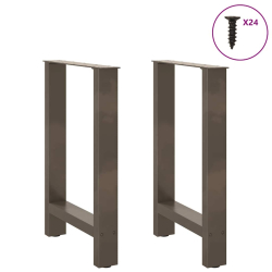 Nogi do stolika kawowego, naturalna stal, 2 szt., 60x(72-73) cm