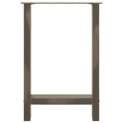 Nogi do stolika kawowego, naturalna stal, 2 szt., 60x(72-73) cm