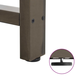 Nogi do stolika kawowego, naturalna stal, 2 szt., 60x(72-73) cm