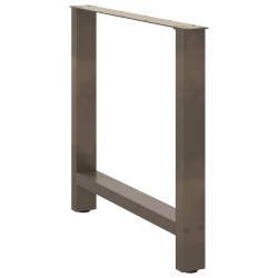 Nogi do stolika kawowego, naturalna stal, 2 szt., 70x(72-73) cm