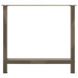 Nogi do stolika kawowego, naturalna stal, 2 szt., 70x(72-73) cm