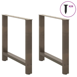 Nogi do stolika kawowego, naturalna stal, 2 szt., 70x(72-73) cm