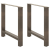 Nogi do stolika kawowego, naturalna stal, 2 szt., 70x(72-73) cm