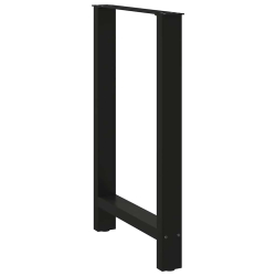 Nogi do stolika kawowego, czarne, 2 szt., 60x(90-91) cm, stal