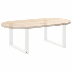 Nogi do stolika kawowego, 2 szt., białe, 70x(42-43) cm, stal