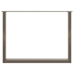 Nogi do stolika kawowego, 2 szt., naturalna stal, 100x(72-73)cm