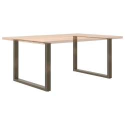 Nogi do stolika kawowego, 2 szt., naturalna stal, 100x(72-73)cm