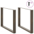 Nogi do stolika kawowego, 2 szt., naturalna stal, 100x(72-73)cm