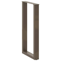 Nogi do stolika kawowego, 2 szt., naturalna stal, 50x(90-91) cm