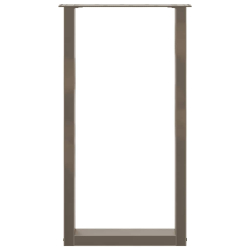 Nogi do stolika kawowego, 2 szt., naturalna stal, 50x(90-91) cm