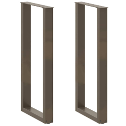 Nogi do stolika kawowego 2 szt. naturalna stal 50x(100-101) cm