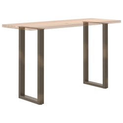 Nogi do stolika kawowego 2 szt. naturalna stal 50x(100-101) cm