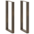 Nogi do stolika kawowego 2 szt. naturalna stal 50x(100-101) cm