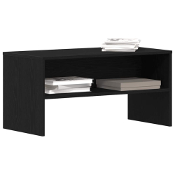 Szafka RTV Czarny Dąb 80x40x40 cm Drewno klejone
