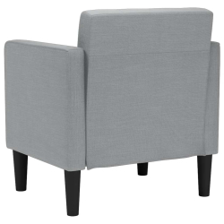 Sofa Fotel z Podłokietnikami Jasnoszary 53 cm Tkanina