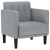 Sofa Fotel z Podłokietnikami Jasnoszary 53 cm Tkanina