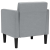 Sofa Fotel z Podłokietnikami Jasnoszary 53 cm Tkanina