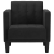 Sofa Fotel z Podłokietnikami Czarny 53 cm Aksamit