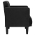 Sofa Fotel z Podłokietnikami Czarny 53 cm Aksamit