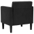 Sofa Fotel z Podłokietnikami Czarny 53 cm Aksamit