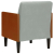 Sofa Fotel z Podłokietnikami Jasnoszary 55 cm Aksamit