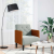 Sofa Fotel z Podłokietnikami Jasnoszary 55 cm Aksamit