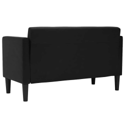 Sofa dwuosobowa Czarna 111 cm Aksamit