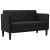 Sofa dwuosobowa Czarna 111 cm Aksamit