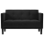 Sofa dwuosobowa Czarna 111 cm Aksamit