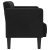 Sofa dwuosobowa Czarna 111 cm Aksamit