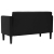 Sofa dwuosobowa Czarna 111 cm Aksamit