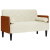 Sofa dwuosobowa z poduszkami w kolorze kremowym 110 cm