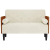 Sofa dwuosobowa z poduszkami w kolorze kremowym 110 cm