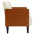 Sofa dwuosobowa z poduszkami w kolorze kremowym 110 cm
