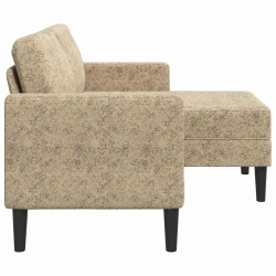 Sofa 2-osobowa z szezlongiem w kształcie litery L, jasnoszara