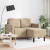 Sofa 2-osobowa z szezlongiem w kształcie litery L, jasnoszara