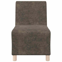 Sofa Fotel Ciemnoszary 55 cm Skóra syntetyczna zamszowa