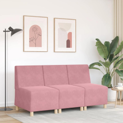 Sofa Fotel Różowy 55 cm Aksamit