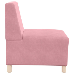 Sofa Fotel Różowy 55 cm Aksamit