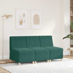 Sofa Fotel Ciemnozielony 55 cm Aksamit