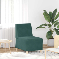 Sofa Fotel Ciemnozielony 55 cm Aksamit