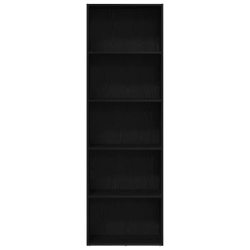 Regał biblioteczny Czarny Dąb 60x30x189 cm Drewno klejone