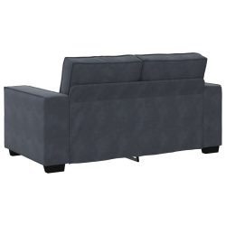 Sofa 2-osobowa, ciemnoszary, 120 cm, tapicerowana aksamitem