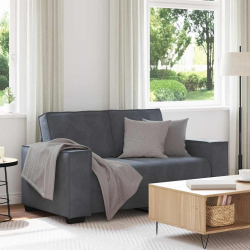 Sofa 2-osobowa, ciemnoszary, 120 cm, tapicerowana aksamitem