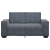 Sofa 2-osobowa, ciemnoszary, 120 cm, tapicerowana aksamitem