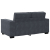 Sofa 2-osobowa, ciemnoszary, 120 cm, tapicerowana aksamitem