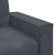 Sofa 2-osobowa, ciemnoszary, 120 cm, tapicerowana aksamitem